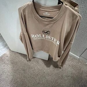 Hollister Beige Crewneck Sweatshirt